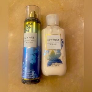 Bath & Body Woks Key West Coconut Water & Melon 8FL oz mist and 8FL oz lotion